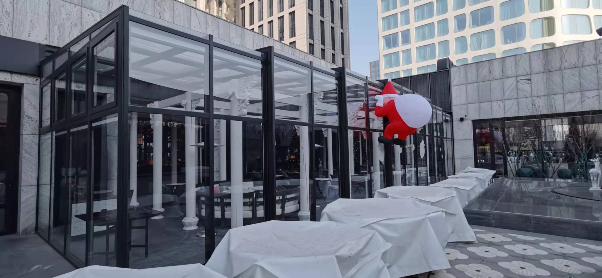 The Ultimate Rooftop Dining Experience | Automated Retractable Glass Room & Privacy Shades