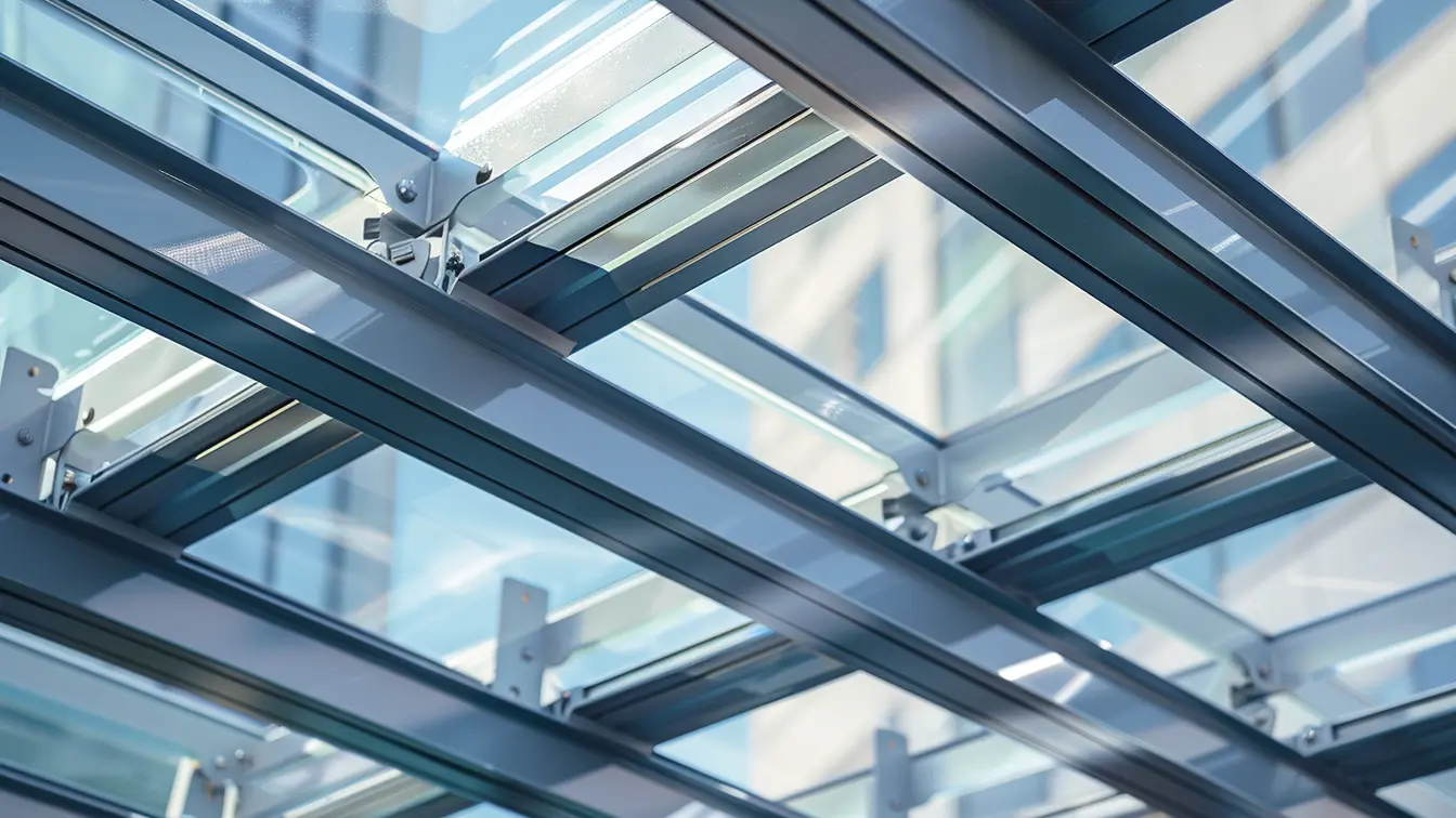 aluminum structure of rooftop retractable glass roof system