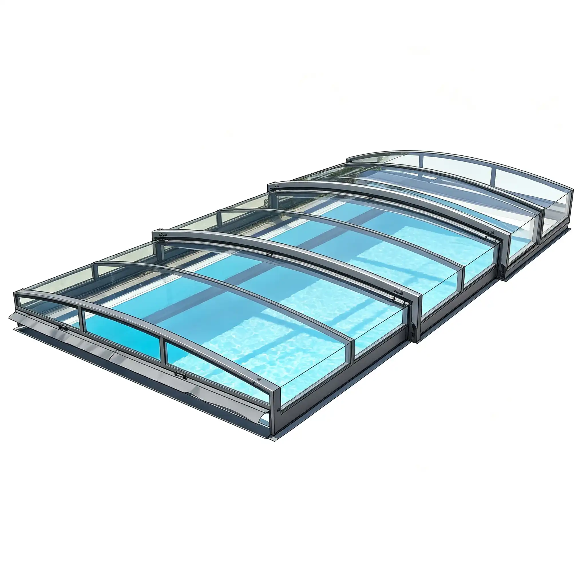 Low Pool Enclosure | Low Profile Retractable Pool Cover