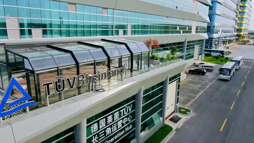 TUV Rheinland Suzhou rooftop enclosure with glass structure