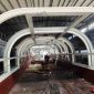 Curved glass boat roof enclosure for a sightseeing vessel in Yueyang