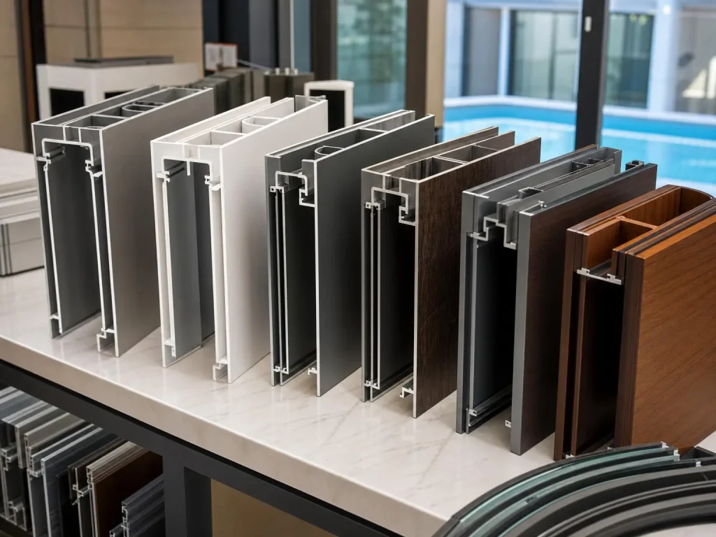 Aluminum frame color options for pool enclosure and pool sunroom systems