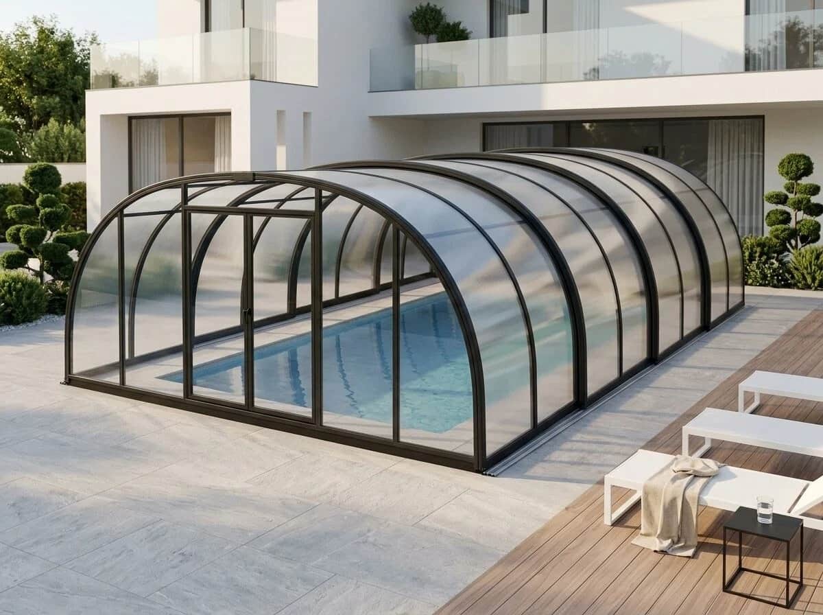 Types of swimming pool enclosures for residential and commercial pools