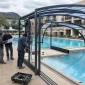 Pool enclosure installation guide for resort swimming pool