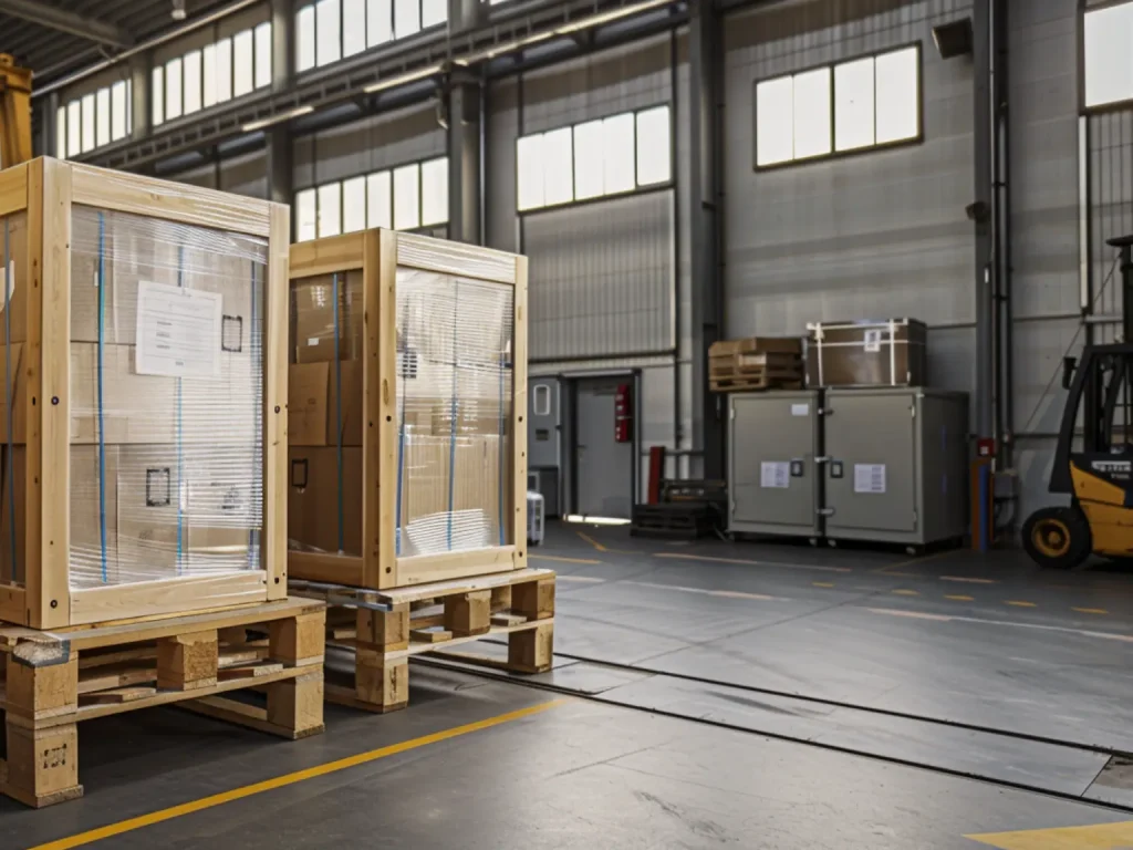 Export packaging for retractable pool enclosure components