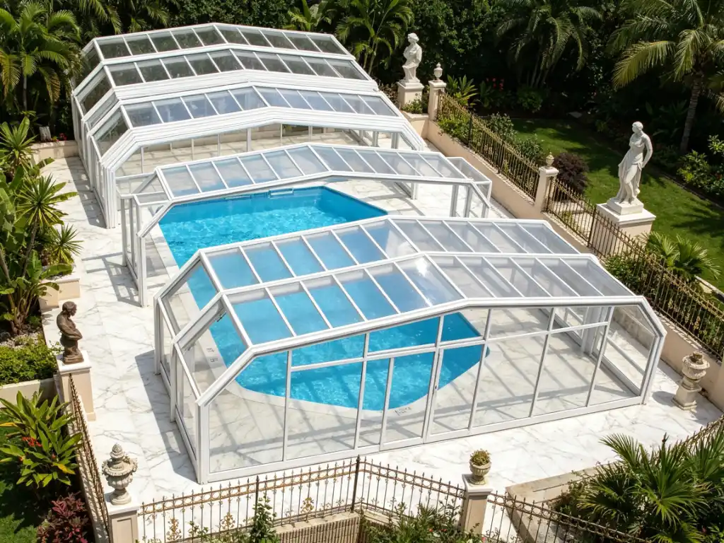 Different types of pool enclosures for swimming pools
