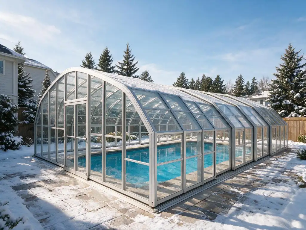 Pool Enclosures for Winters with Snow: How They Help Keep Pools Cleaner and More Usable
