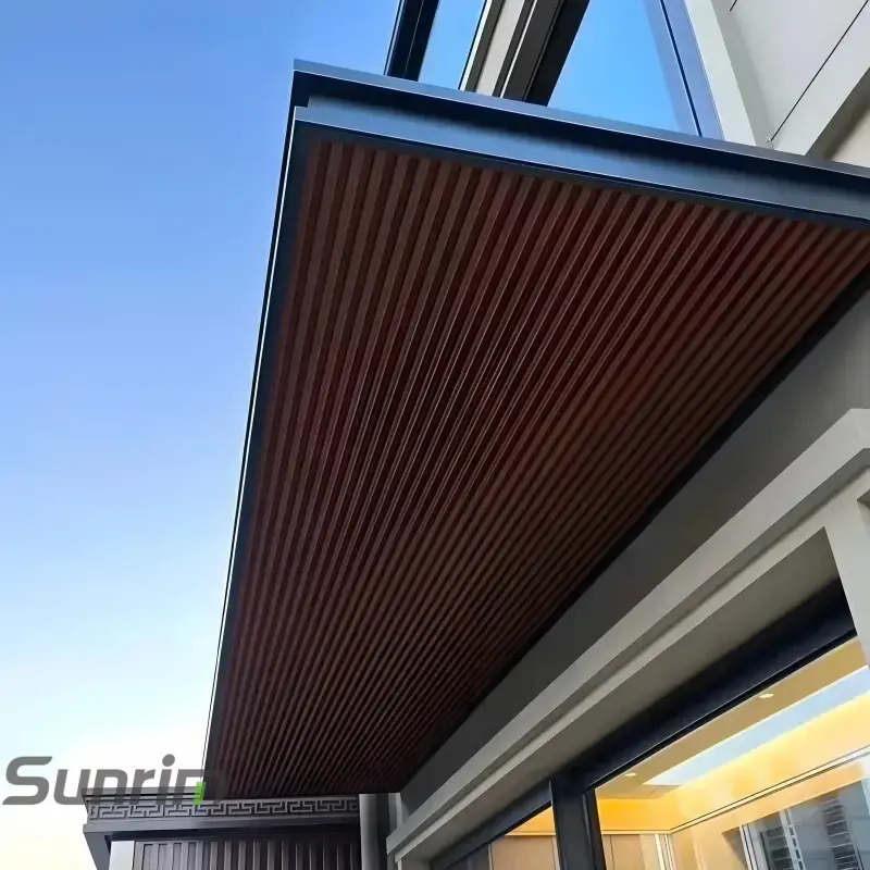 Rust-proof aluminum door canopy with slim architectural design