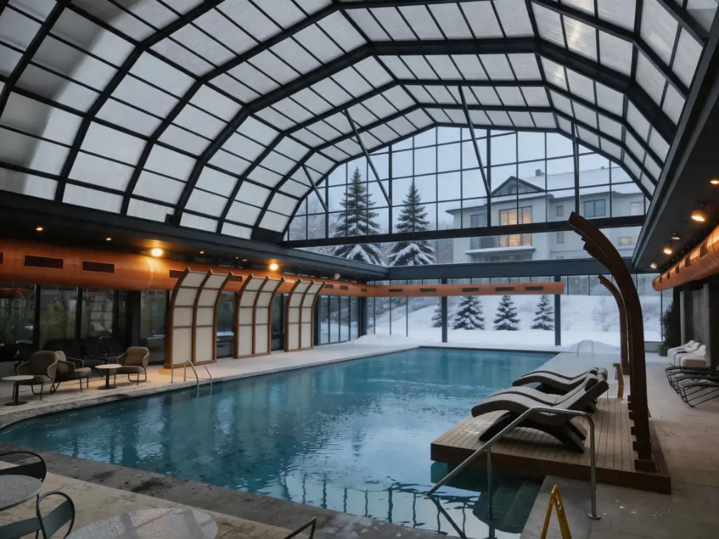 Pool sunroom for Canadian winter homes