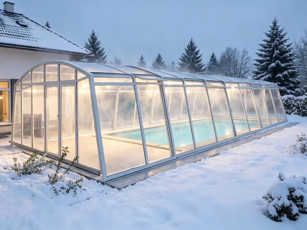 Pool sunroom ventilation design for humidity control
