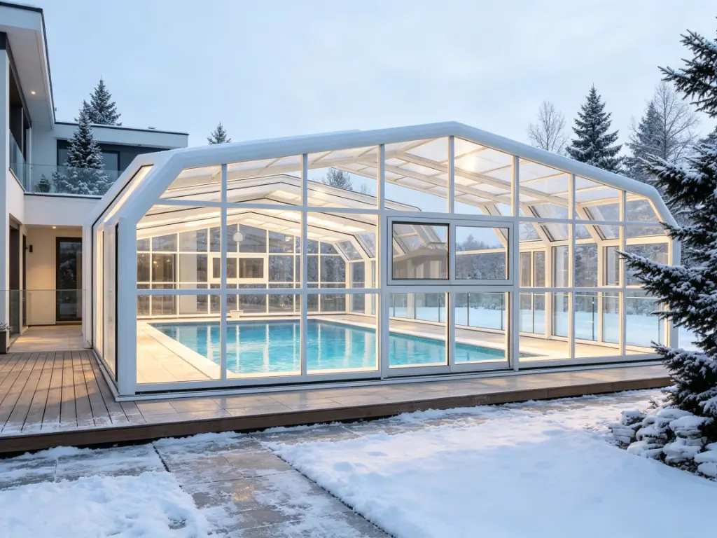 Pool sunrooms for cold climates in Canada and Northern United States