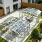 restaurant retractable glass patio enclosure 85x85