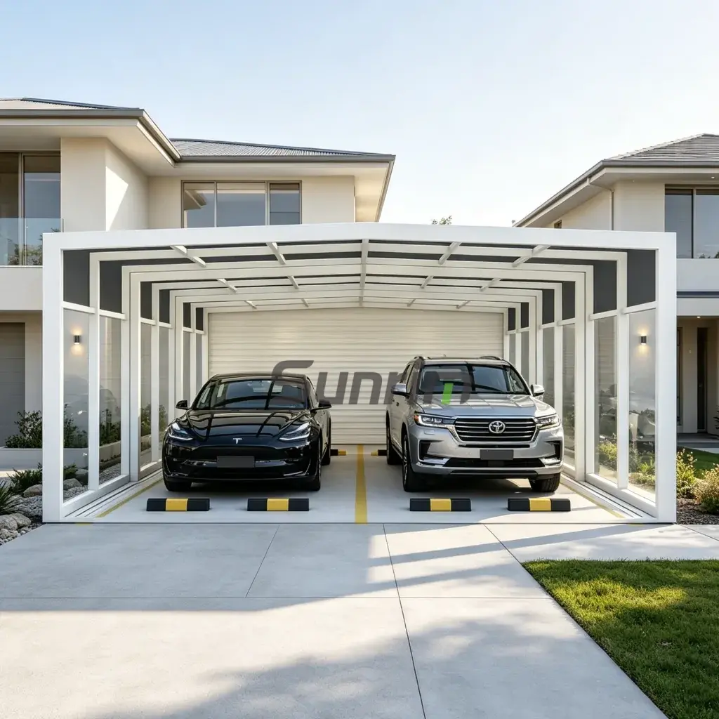 Retractable Double Carport Kit | Custom Aluminum Carport System