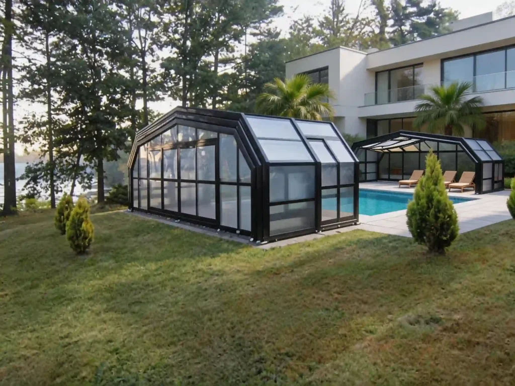 Pool sunroom ventilation design to reduce humidity and condensation