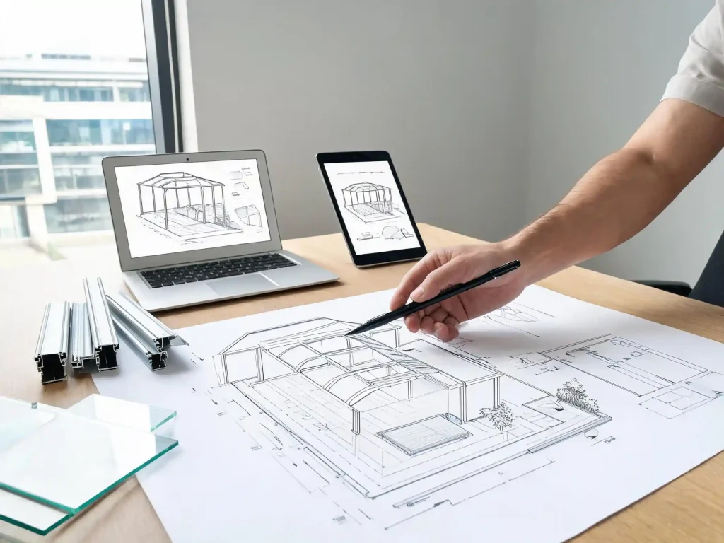 Retractable sunroom design and installation support from manufacturer
