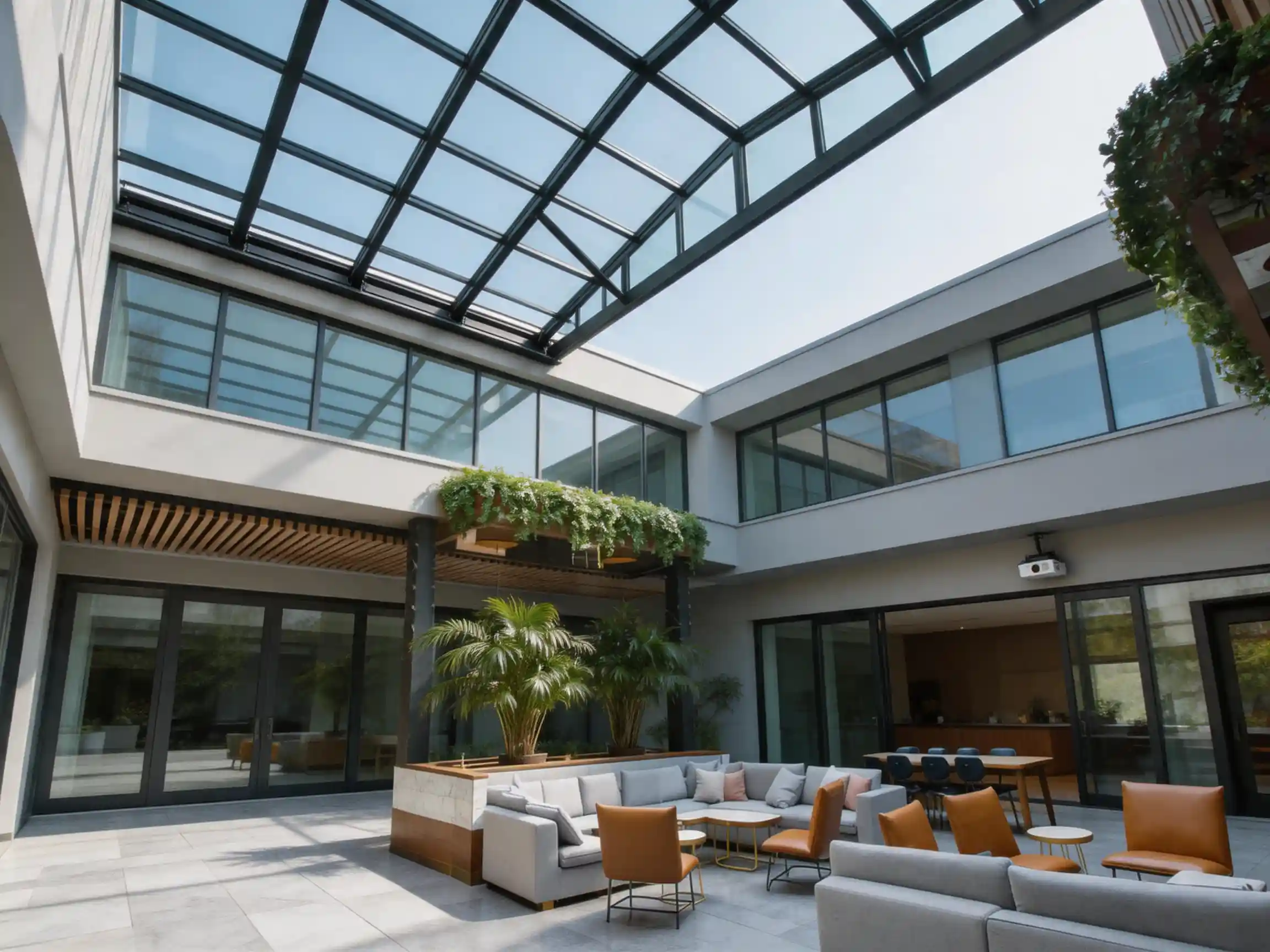 Retractable sunroom ventilation design for patio and commercial projects